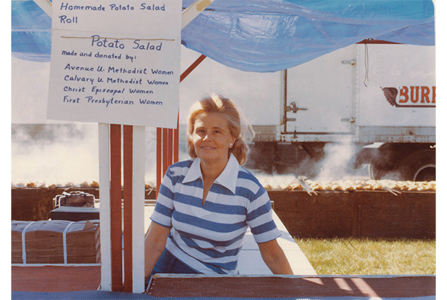 1957 - Lillian Burris at the Annual Milford Hospital Fair